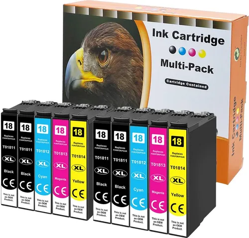 D&C Tintenpatronen ersetzt Epson T181x-10er Set (B/C/M/Y)