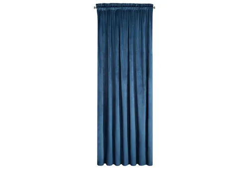 Design91 Vorhang aus Velours Wohnzimmer Schlafzimmer Blickdicht Kräuselband Ösen, Kräuselband