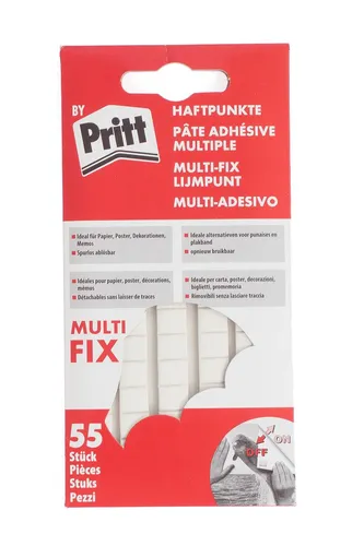 Pritt Multi Fix Haftpunkte Klebe Knete Wieder Verwendbar Vielseitig Sauber 55