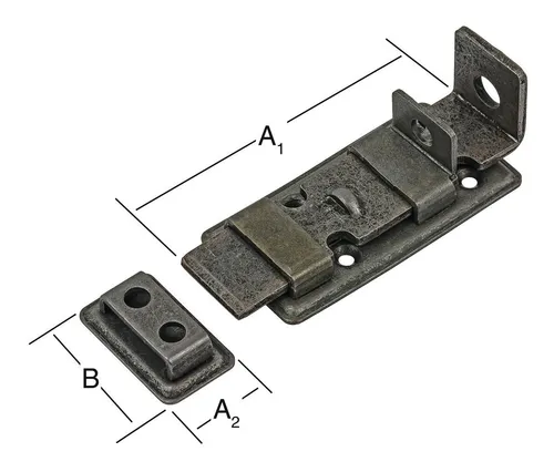 Produktbild Vormann Sicherheitsriegel 120 x 48 gerade brün - 000100120BR
