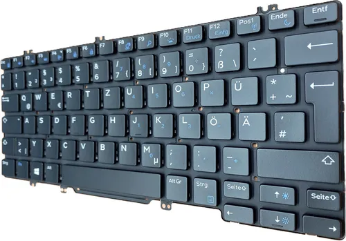 DEUTSCHE-Tastatur Keyboard Beleuchtung GR kompatibel für DEll LatituDE 13 (7380-2195)