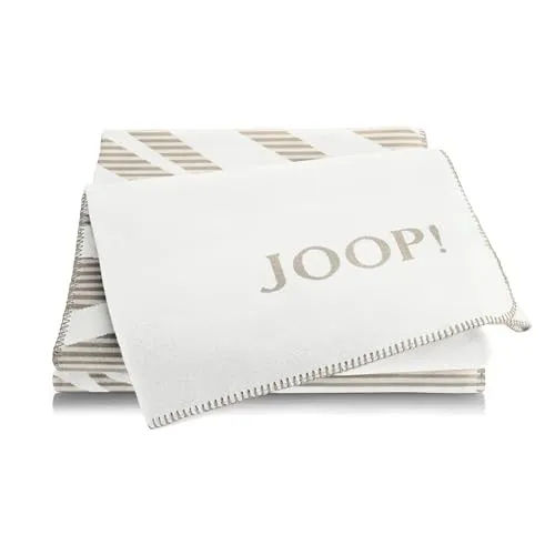 Joop! Wohndecken Leaf Creme in beige von JOOP!