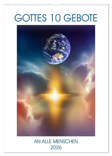 Wilfried W. Voßen - Herzog von Laar am Rhein | GOTTES 10 GEBOTE (Wandkalender 2025) - Inspirierender Wandkalender für 2025 mit 14 Seiten, der Gottes Worte für den Frieden thematisiert. Ideal für den täglichen Blick auf positive Botschaften.