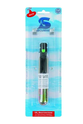 SECUMAR Schwimmweste - CO2 Dock für SECUMATIC-4001 - Rettungswesten mit hochreinen CO2-Patronen für schnelle Aufblasung, ideal für Sicherheit beim Wassersport. Ersatzpatronen sorgen für zuverlässige Funktion im Notfall.