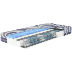 7-Zonen Taschenfederkernmatratze Ocean Clean TFK 90x200 H3 - Komfortable 7-Zonen Taschenfederkernmatratze mit integriertem Gelschaum-Topper für optimalen Schlaf und Druckentlastung. Ideal für erholsame Nächte!