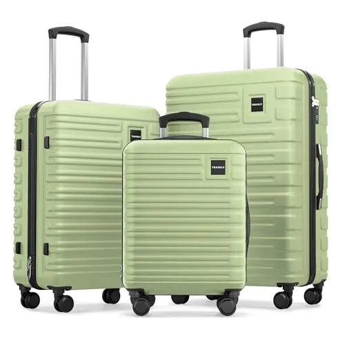 Travely Handgepäck-Trolley Set in grün von Travely