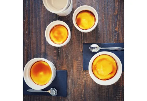 ToCi Auflaufform Creme Brulee Schälchen 9 cm Förmchen aus Keramik 185 ml, Keramik, (6-St)