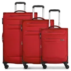 Worldpack Weichgepäck Koffer-Set 3-teilig | Chicago Serie - Koffer Set aus robustem Polyester, ideal für Reisen mit TSA-Schloss und 4 leisen Doppelrollen für müheloses Gleiten.