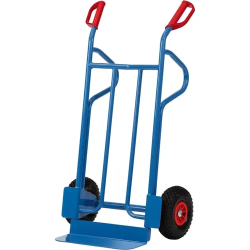Fetra Sackkarre Schwerlastkarre B1215L, Tragkraft 350kg - Sackkarre mit Luftbereifung, ideal für schwere Lasten bis 350kg. Robuste Konstruktion und Sicherheitshandgriffe sorgen für einen sicheren Transport.