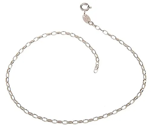 Silberketten Store Fußkette (Rundanker) - 2,3mm Breite - Länge 28cm - echt 925 Silber