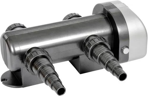 Hozelock Vorton 11 UVC-Klärer - UVC-Reinigungsgerät für Teiche bis 8000 L, bekämpft grüne Algen effektiv mit einer 11 Watt UV-Lampe. Einfache Installation dank Schlauchanschlüssen und optimierter Wasserverweildauer für maximale Effizienz.