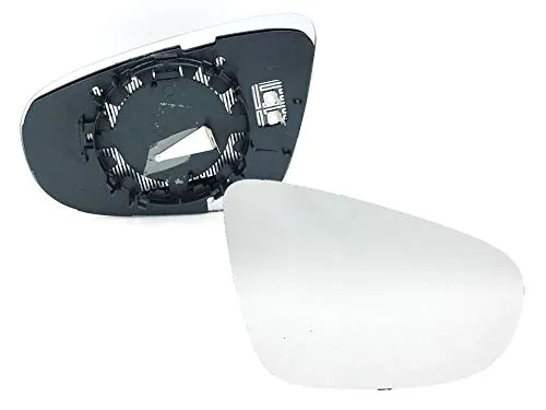 HZ-DESIGN Spiegelglas für Außenspiegel Glas Rechts kompatibel mit Golf 6 (kein Variant) Touran 1T beheizbar Konvex