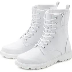 LASCANA Schnürstiefelette im Combat Look - Wanderschuhe mit modischer Optik, knöchelhoch und bequem zum Schnüren, ideal für trendbewusste Outdoor-Abenteuer.