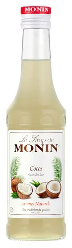 Le Sirop de Monin Kokosnuss Sirup 0,25l - Köstlicher Kokosnuss Sirup für Cocktails und Desserts, ideal für tropische Getränke und süße Kreationen.