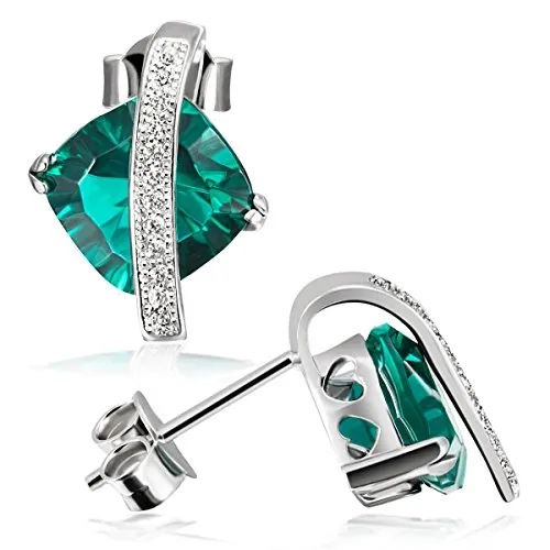 Goldmaid Damen-Ohrstecker smaragdgrün 925 Sterlingsilber Zirkonia weiß Fa O25605S