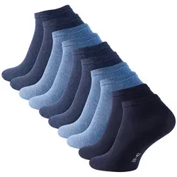 Cotton Prime® Sneakersocken (10-Paar) in angenehmer Baumwollqualität blau 47-50