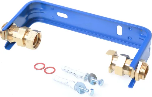 Aqbau® Set Wasserzählerbügel inkl. Verschraubung für Wasserzähler Größe 1