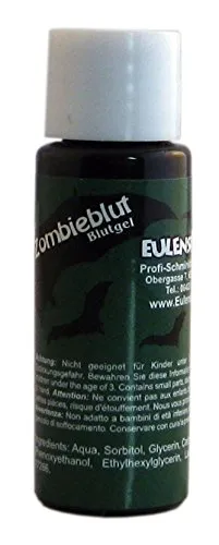 Eulenspiegel 405109 - Zombieblut / Blutgel, Dunkelgrün, 20 ml, Theaterblut, Halloween, Karneval, Motto-Party