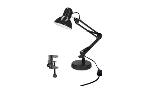 Lampka biurkowa czarna PIXI Black E27 zestaw podstawa i klips EDO7 5904252612989