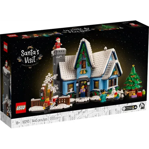 LEGO 10293 Besuch des Weihnachtsmanns – Kreativer Bauspaß - Erlebe den Zauber der Weihnachten mit diesem 1445-teiligen Set. Enthält 3 Minifiguren und bietet stundenlangen Spaß beim Bauen und Dekorieren. Ideal für LEGO-Fans und Sammler!