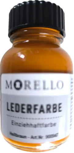 Lederfarbe Morello Einziehhaftfarbe zum färben HELLBRAUN 40 ml 23,70€/100ml