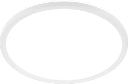 XXXL LED-Paneel Slim Weiß, Rund - Rundes LED-Paneel aus Kunststoff mit nur 2,9 cm Höhe, ideal für die stilvolle Innenbeleuchtung in Fluren und anderen Räumen.