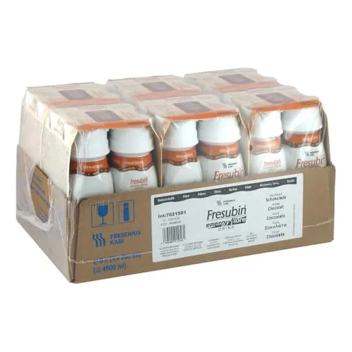 Fresenius Kabi Fresubin Energy Fibre Drink Schokolade - Eiweißreiche Trinknahrung mit hoher Energiedichte, ideal zur ergänzenden Ernährung, enthält Vitamine und Spurenelemente für optimale Versorgung.