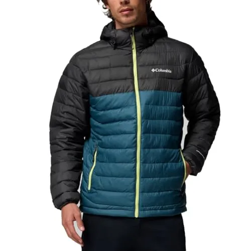 COLUMBIA POWDER LITE II HOODED JACKET Herren Steppjacke - Funktionsjacke aus wärmereflektierendem, wasserabweisendem Material, ideal für Outdoor-Aktivitäten ohne PFAS. Maschinenwaschbar und sportlich im Design.