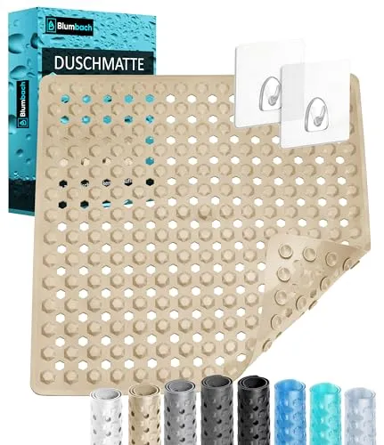 Blumbach® Duschmatte rutschfest 53x53cm in beige von BLUMBACH