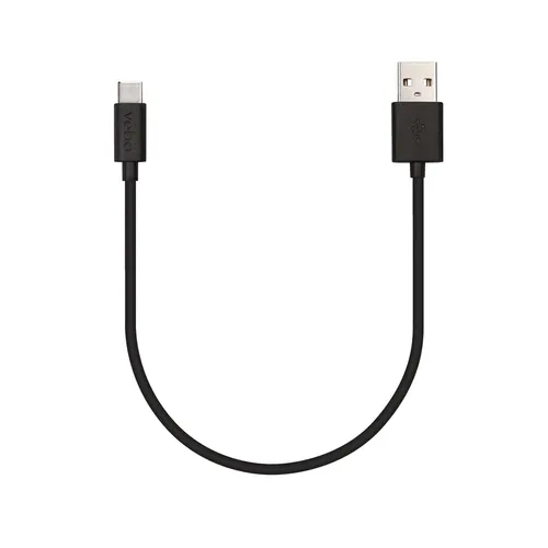 Veho USB-A zu USB-C Lade- und Synchronisierungskabel - 0,2 m, schwarz