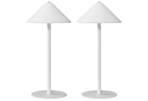furnicato LED-Tischleuchte mit Touchschalter und USB-Kabel, Weiß - Moderne LED-Tischlampe mit anpassbarem Licht von warmweiß bis tageslichtweiß. Ideal für stimmungsvolle Beleuchtung überall. Robustes, tragbares Design mit Touch-Funktion für einfache Bedienung.