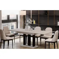 ENDO-Möbel Ausziehbarer Esstisch Appia 130-210cm (Kaschmir Beige)