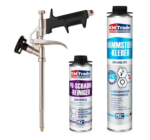 Dämmstoffkleber Set 1 x 750ml Klebeschaum +1 Schaumpistole +1 Schaumreiniger
