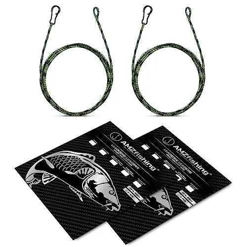 NEU AMZfishing® 60cm Leadcore Leader in versch. Optionen | Karpfenvorfach | Karpfenzubehör | Karpfenangeln Zubehör | Angelzubehör | Angeln Zubehör (#Multiclip)