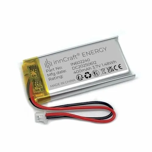 Lithium Polymer Akku innCraft Energy 400mAh 3.7V, 40x22x6 Modell 602240 2P Molex 51021-020 1.25mm Anschluss