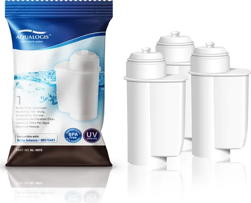 Aqualogis AL-Inte Wasserfilter für Sauberes und Gesundes 3er-Set - Kompatibel mit Brita Intenza, TZ70003, 00575491 - Filter für Espressomaschinen