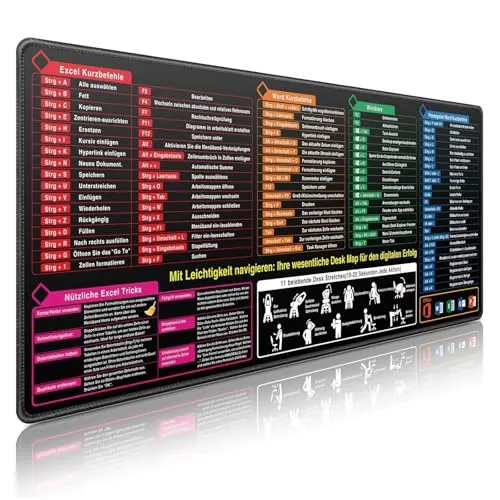 Thalire Tastenmeister Mauspad Deutsch (80x30 cm)