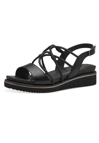 Tamaris Sandalette 1-28257-42 001 - Wanderschuhe – Bequeme Sandalette mit 4.5 cm Keilabsatz und innovativer TOUCH-IT-Technologie für optimalen Tragekomfort, ideal für verschiedene Anlässe.