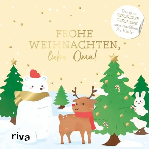 Produktbild Frohe Weihnachten, liebe Oma!: Das ganz besondere Geschenk zum Ausfüllen für Kinder | Liebevolles Erinnerungsbuch für die Großmutter zum Nikolaus, in der Adventszeit, zum Heiligabend