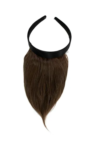 Clip-in Pony mit Haarreif für besonders natürliche Wirkung Braun HA073T-8