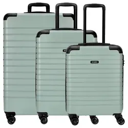SOMKO Kofferset Line - 3tlg. 4-Rollen-Trolley Set in Mint - Elegantes 3-teiliges Kofferset mit 4 Rollen, ideal für stressfreies Reisen. Hochwertige Verarbeitung und modernes Design in Mint machen es zum perfekten Reisebegleiter.