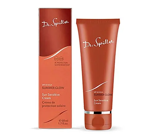 Dr. Spiller SUMMER GLOW Sun Sensitive Cream SPF 50 - Sonnenschutzmittel mit SPF 50, ideal für empfindliche Haut, bietet umfassenden UV-Schutz und intensive Pflege für einen strahlenden Glow.