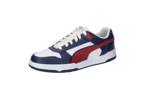 PUMA Unisex RBD Game Low Sneaker, Club Navy-Intense Red-Warm White, 40.5 EU - Herren-Sneaker mit umweltfreundlichem Obermaterial aus recycelten Materialien, ideal für sportliche Aktivitäten und stilbewusste Outfits.