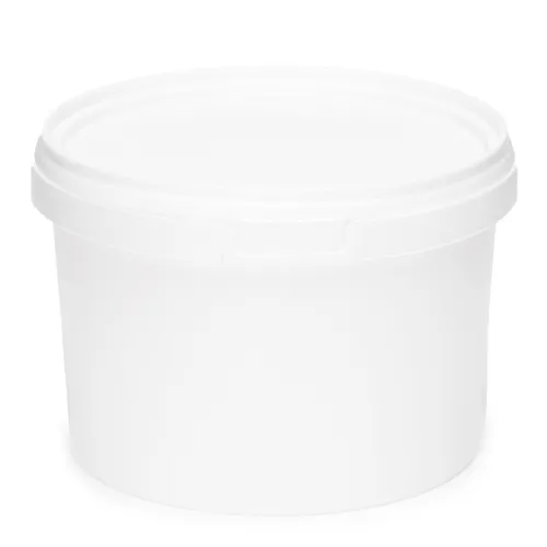 Garronda Putzeimer Eimer mit Deckel 0,5 L für Lebensmittel und Chemikalien GD-0111, (5-tlg., Set), Weiß