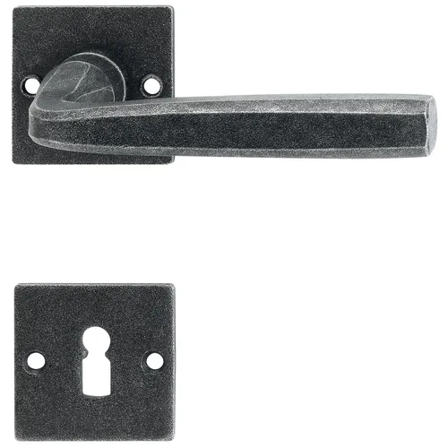 Halcö Türbeschlag Hall | Türgriff für Innentür auf Rosette BB schwarz passiviert