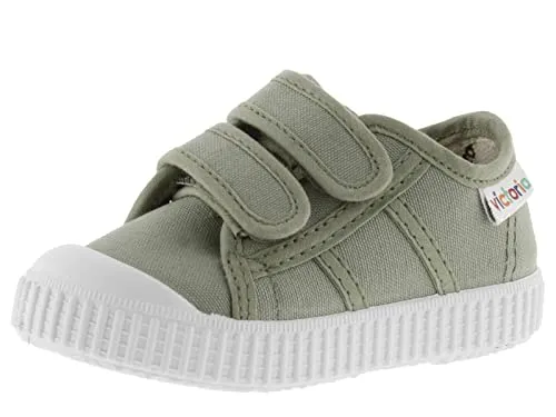 Victoria Low-TOP 1915 Canvas & Klettverschluss Aloe 29 - Unisex Babyschuhe im Sneaker-Stil, aus leichtem Canvas mit praktischem Klettverschluss für einfaches An- und Ausziehen.