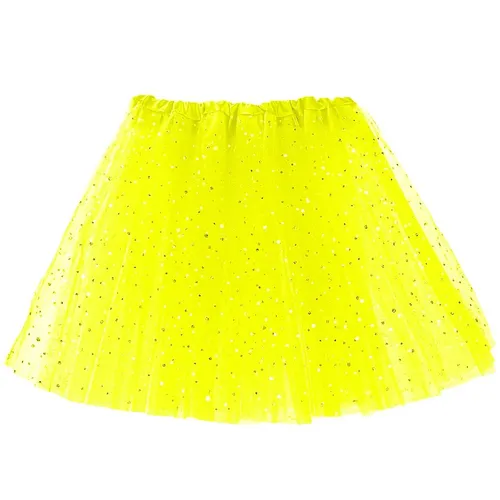 Tutu gelb mit Glitzer 40 cm Tüllrock Balletröckchen Ballerina Karneval Fasching