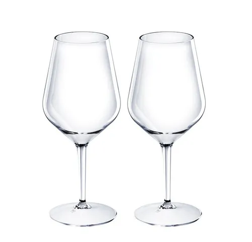 Doimoflair Weinglas DoimoFlair Weingläser aus Kunststoff bruchsicher Plastik, 2-tlg.