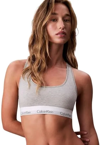 Calvin Klein Underwear Bralette UNLINED BRALETTE grau S - Funktionsunterwäsche mit elastischem Saum für optimalen Tragekomfort, nahtlos vorgeformte Cups und breite Träger für eine perfekte Passform.