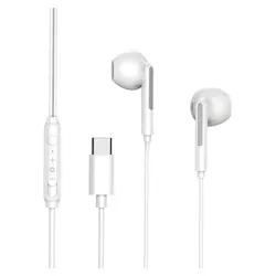 Xssive In-Ear Kopfhörer Typ-C Headset mit Mikrofon USB-C Anschluss kompatibel mit Smartphones weiß - Weiß